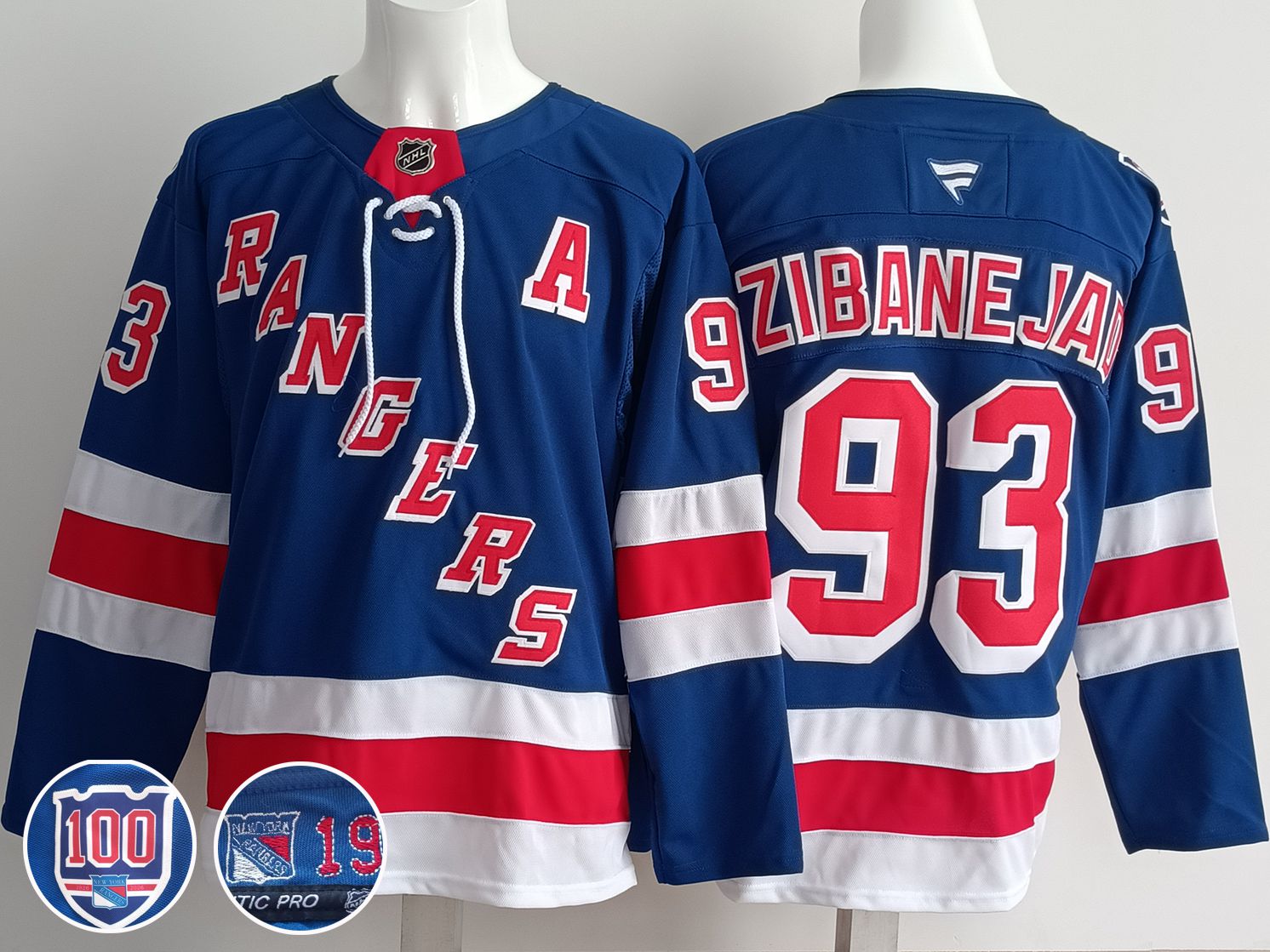 Men New York Rangers #93 Zibanejad Blue 2025 Fanatics Home Premium NHL Jersey->detroit red wings->NHL Jersey